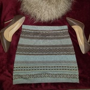 Tribal Print Mini Skirt